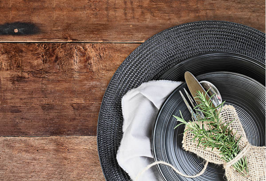 grey placemats